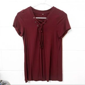 lace up t-shirt